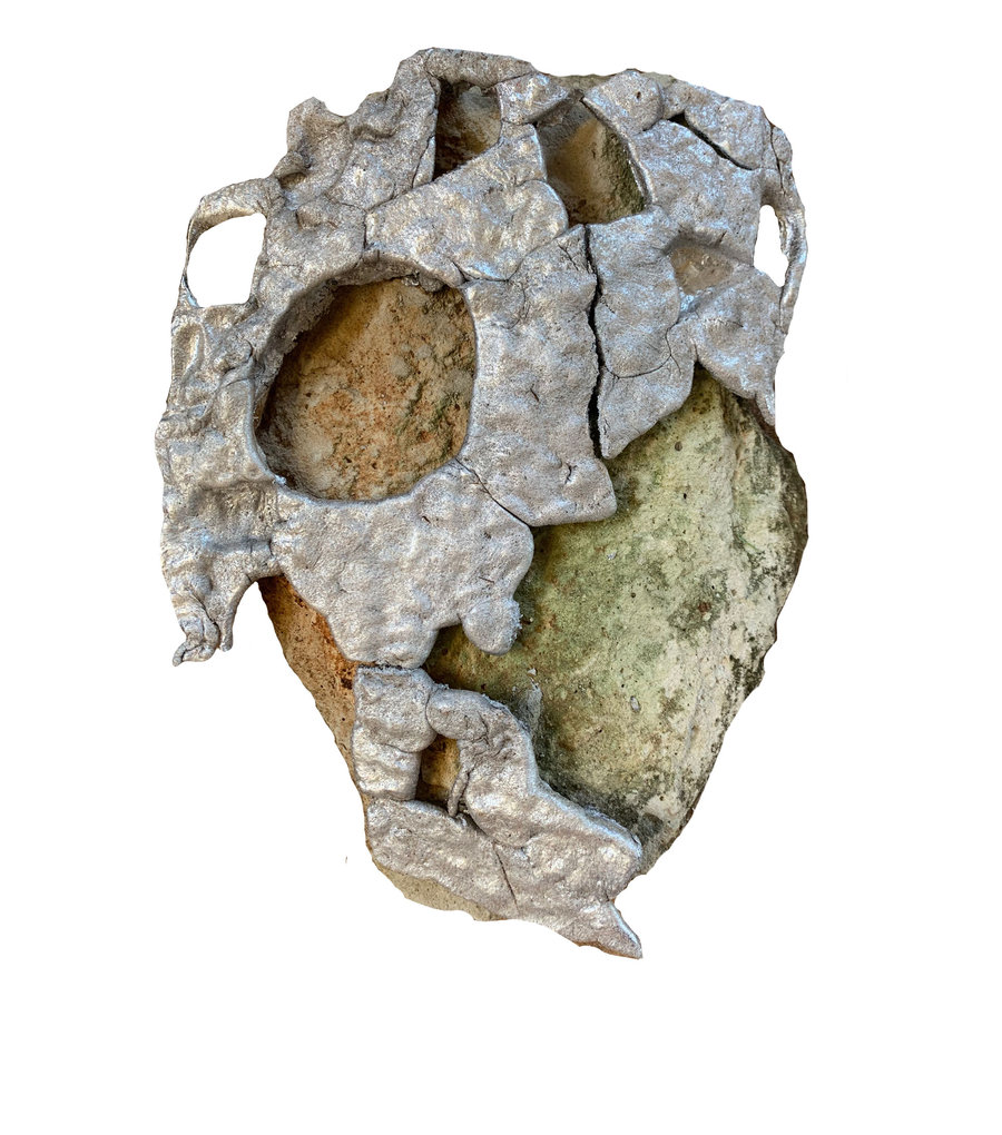 Crater — carved stone form